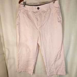 Christopher‎ & Banks Comfort Capri Pants - Pink Cropped Casual Size 16